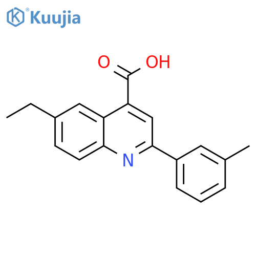 6-Ethyl-2-(3-methylphenyl)quinoline-4-carboxylic acid structure