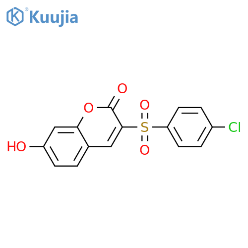 3-(4-chlorobenzenesulfonyl)-7-hydroxy-2H-chromen-2-one structure