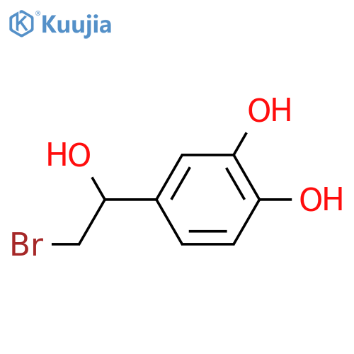 4-(2-bromo-1-hydroxyethyl)benzene-1,2-diol structure