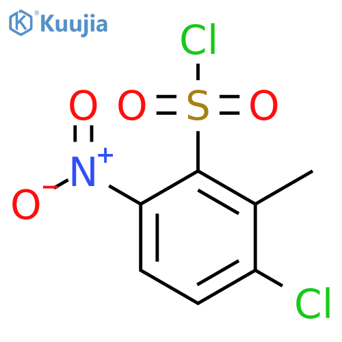 3-chloro-2-methyl-6-nitrobenzene-1-sulfonyl chloride structure
