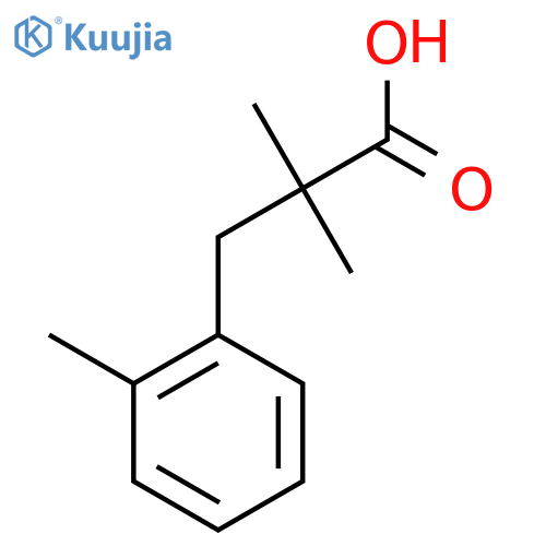 2,2-dimethyl-3-(2-methylphenyl)propanoic acid structure