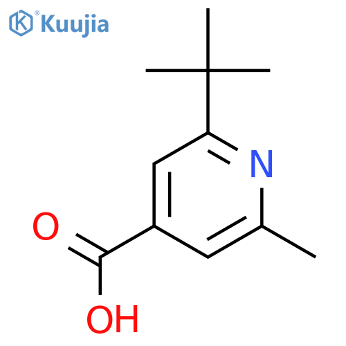 2-tert-butyl-6-methylpyridine-4-carboxylic acid structure
