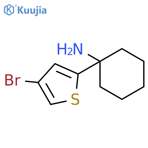 1-(4-bromothiophen-2-yl)cyclohexan-1-amine structure