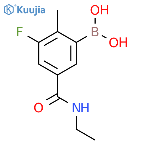 Boronic acid, [5-[(ethylamino)carbonyl]-3-fluoro-2-methylphenyl]- structure