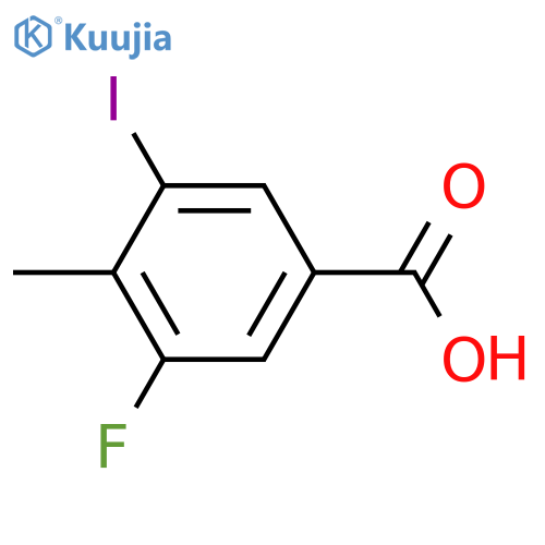 3-fluoro-5-iodo-4-methyl-benzoic acid structure