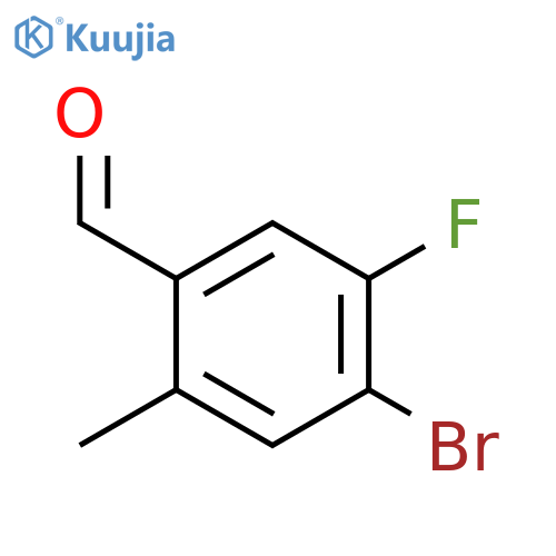 4-Bromo-5-fluoro-2-methylbenzaldehyde structure