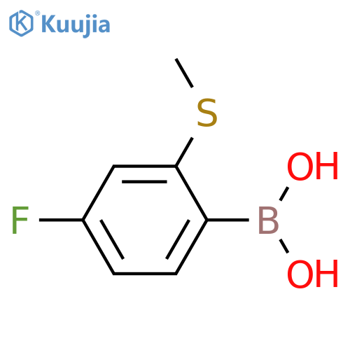 4-Fluoro-2-(methylthio)phenylboronic acid structure
