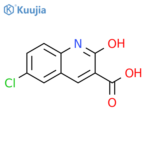 6-Chloro-2-hydroxy-quinoline-3-carboxylic acid structure
