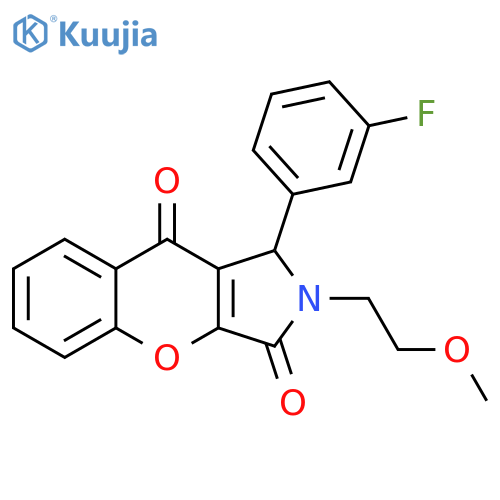 1-(3-fluorophenyl)-2-(2-methoxyethyl)-1H,2H,3H,9H-chromeno2,3-cpyrrole-3,9-dione structure