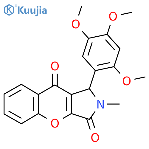 2-methyl-1-(2,4,5-trimethoxyphenyl)-1H,2H,3H,9H-chromeno2,3-cpyrrole-3,9-dione structure