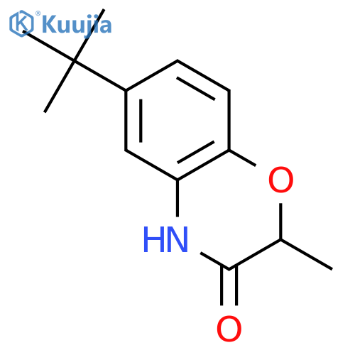 6-tert-butyl-2-methyl-3,4-dihydro-2H-1,4-benzoxazin-3-one structure