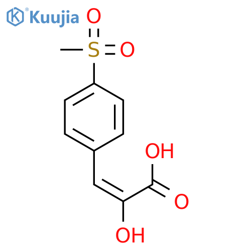 2-hydroxy-3-(4-methanesulfonylphenyl)prop-2-enoic acid structure