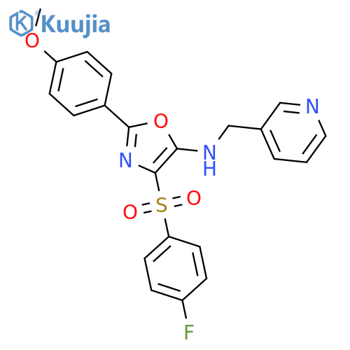 4-(4-fluorobenzenesulfonyl)-2-(4-methoxyphenyl)-N-(pyridin-3-yl)methyl-1,3-oxazol-5-amine structure