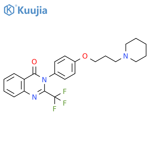 4(3H)-Quinazolinone,3-[4-[3-(1-piperidinyl)propoxy]phenyl]-2-(trifluoromethyl)- structure