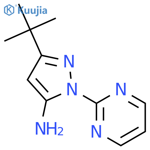 3-tert-butyl-1-(pyrimidin-2-yl)-1H-pyrazol-5-amine structure