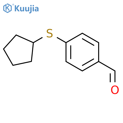 BENZALDEHYDE, 4-(CYCLOPENTYLTHIO)- structure