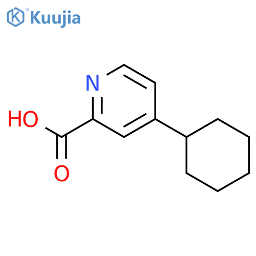 4-cyclohexylpyridine-2-carboxylic acid structure