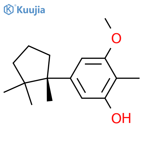Phenol, 3-methoxy-2-methyl-5-[(1S)-1,2,2-trimethylcyclopentyl]- structure