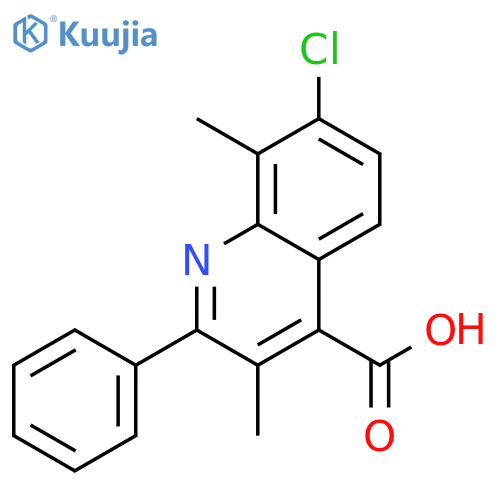7-Chloro-3,8-dimethyl-2-phenylquinoline-4-carboxylic acid structure