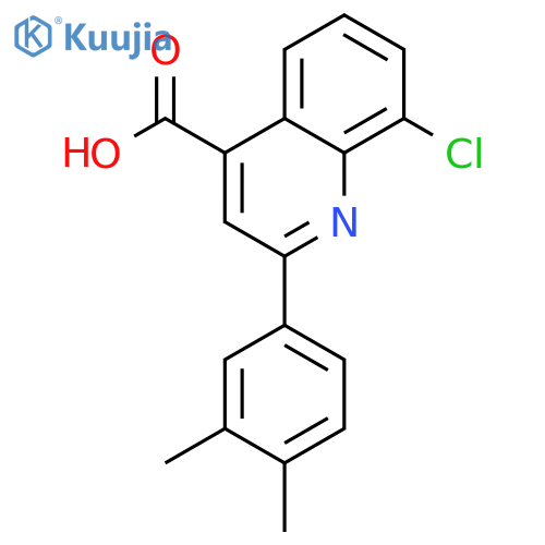 8-Chloro-2-(3,4-dimethylphenyl)quinoline-4-carboxylic acid structure