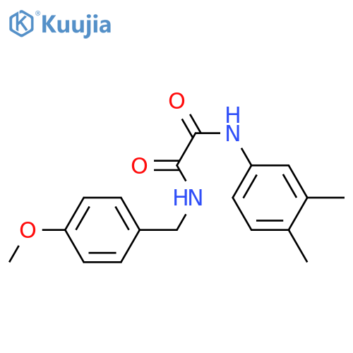 N-(3,4-dimethylphenyl)-N'-(4-methoxyphenyl)methylethanediamide structure