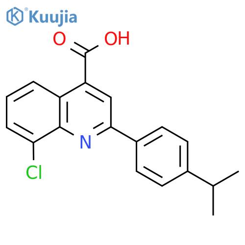 8-Chloro-2-(4-isopropylphenyl)quinoline-4-carboxylic acid structure