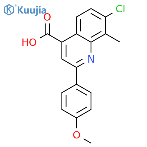 7-Chloro-2-(4-methoxyphenyl)-8-methylquinoline-4-carboxylic acid structure