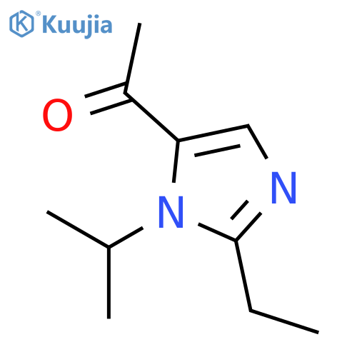 1-2-ethyl-1-(propan-2-yl)-1H-imidazol-5-ylethan-1-one structure