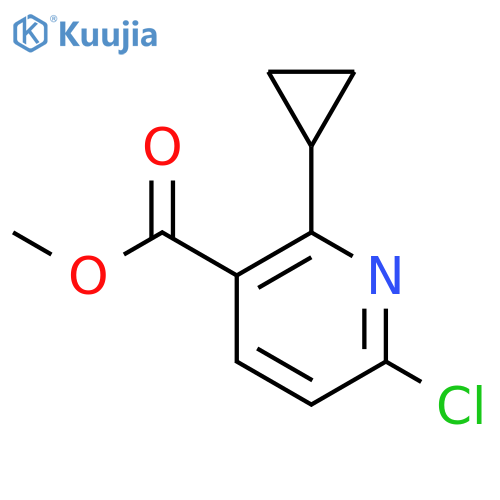 3-PYRIDINECARBOXYLIC ACID, 6-CHLORO-2-CYCLOPROPYL-, METHYL ESTER structure