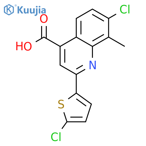 7-Chloro-2-(5-chlorothien-2-yl)-8-methylquinoline-4-carboxylic acid structure