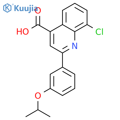 8-Chloro-2-(3-isopropoxyphenyl)quinoline-4-carboxylic acid structure