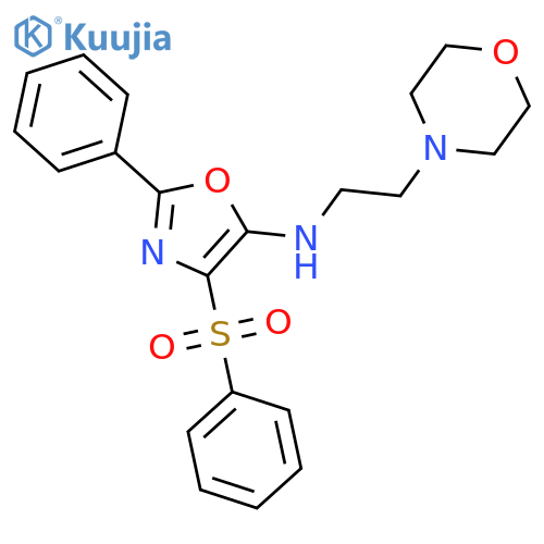 4-(benzenesulfonyl)-N-2-(morpholin-4-yl)ethyl-2-phenyl-1,3-oxazol-5-amine structure