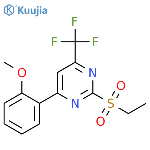 2-(ethanesulfonyl)-4-(2-methoxyphenyl)-6-(trifluoromethyl)pyrimidine structure