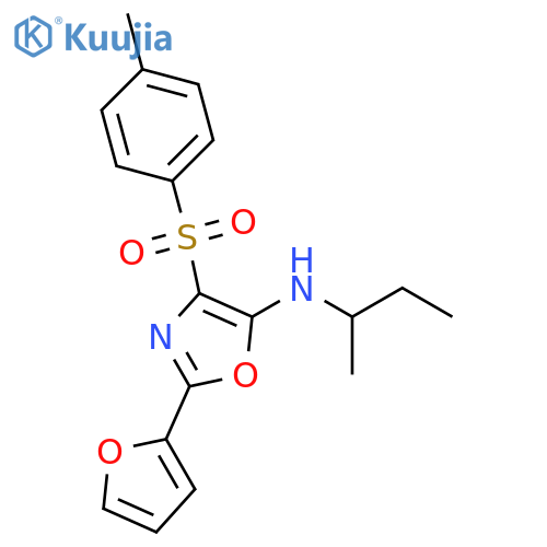 N-(butan-2-yl)-2-(furan-2-yl)-4-(4-methylbenzenesulfonyl)-1,3-oxazol-5-amine structure
