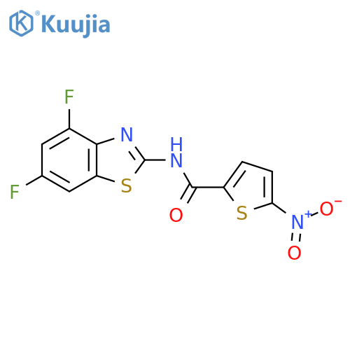 N-(4,6-difluoro-1,3-benzothiazol-2-yl)-5-nitrothiophene-2-carboxamide structure