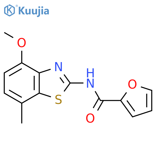 N-(4-methoxy-7-methyl-1,3-benzothiazol-2-yl)furan-2-carboxamide structure