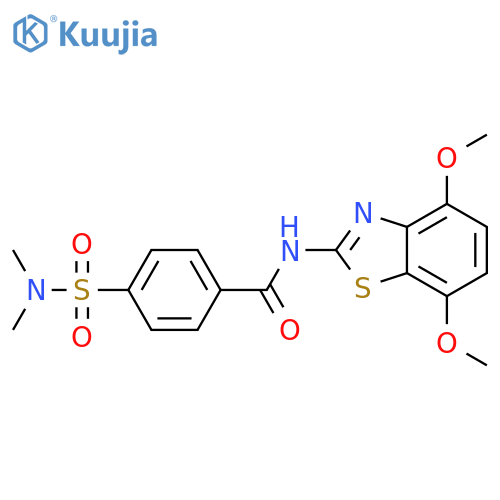 N-(4,7-dimethoxy-1,3-benzothiazol-2-yl)-4-(dimethylsulfamoyl)benzamide structure