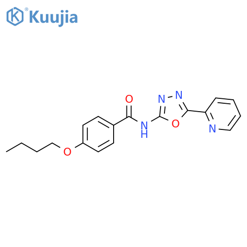 4-butoxy-N-5-(pyridin-2-yl)-1,3,4-oxadiazol-2-ylbenzamide structure