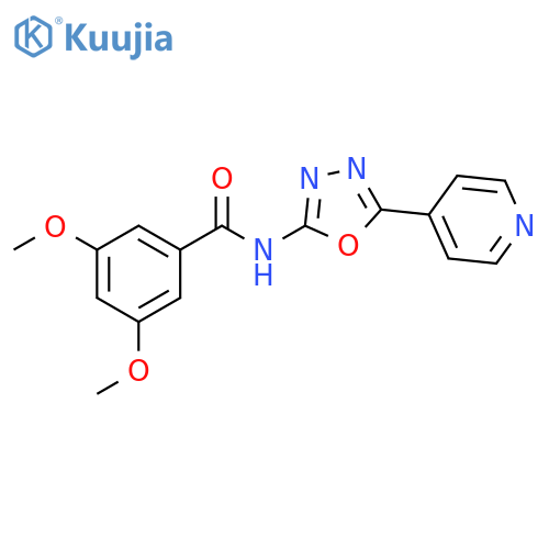 3,5-dimethoxy-N-5-(pyridin-4-yl)-1,3,4-oxadiazol-2-ylbenzamide structure