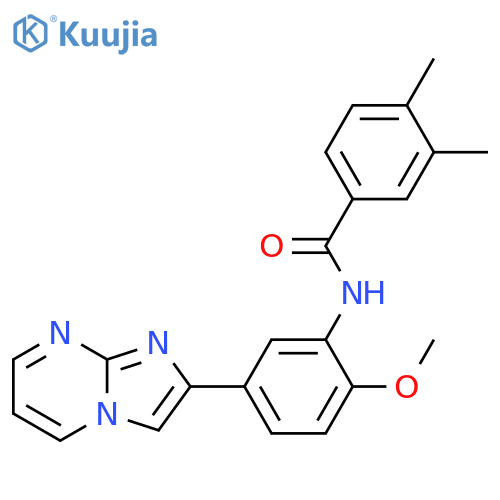 N-(5-{imidazo1,2-apyrimidin-2-yl}-2-methoxyphenyl)-3,4-dimethylbenzamide structure