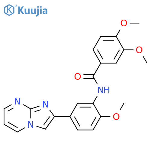 N-(5-{imidazo1,2-apyrimidin-2-yl}-2-methoxyphenyl)-3,4-dimethoxybenzamide structure