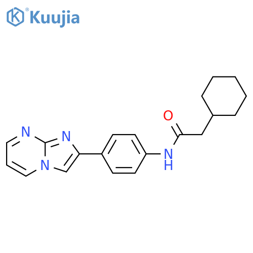 2-cyclohexyl-N-(4-{imidazo1,2-apyrimidin-2-yl}phenyl)acetamide structure