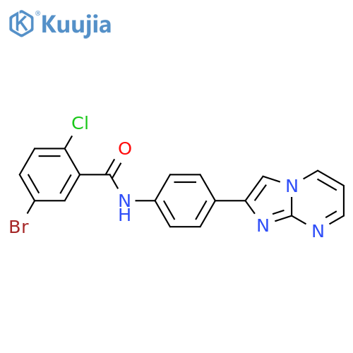 5-bromo-2-chloro-N-(4-{imidazo1,2-apyrimidin-2-yl}phenyl)benzamide structure
