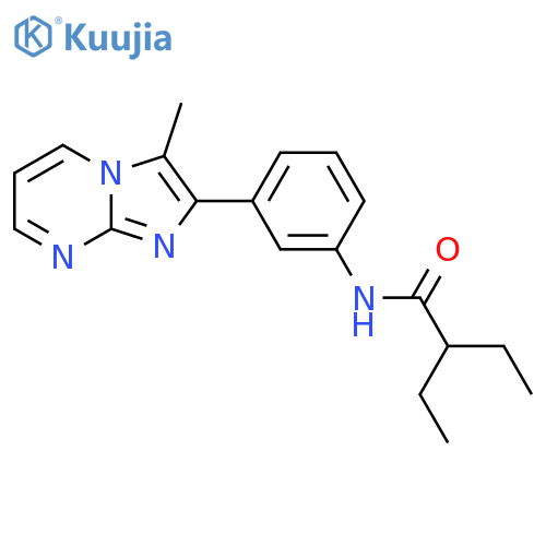 2-ethyl-N-(3-{3-methylimidazo1,2-apyrimidin-2-yl}phenyl)butanamide structure