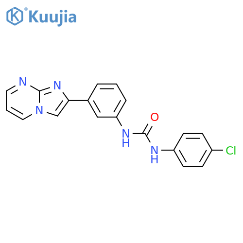 1-(4-chlorophenyl)-3-(3-{imidazo1,2-apyrimidin-2-yl}phenyl)urea structure