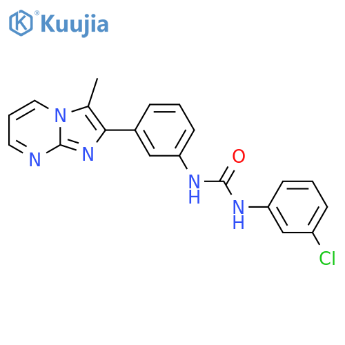 1-(3-chlorophenyl)-3-(3-{3-methylimidazo1,2-apyrimidin-2-yl}phenyl)urea structure