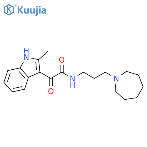 N-3-(azepan-1-yl)propyl-2-(2-methyl-1H-indol-3-yl)-2-oxoacetamide structure
