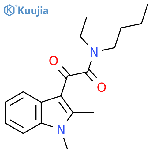 N-butyl-2-(1,2-dimethyl-1H-indol-3-yl)-N-ethyl-2-oxoacetamide structure