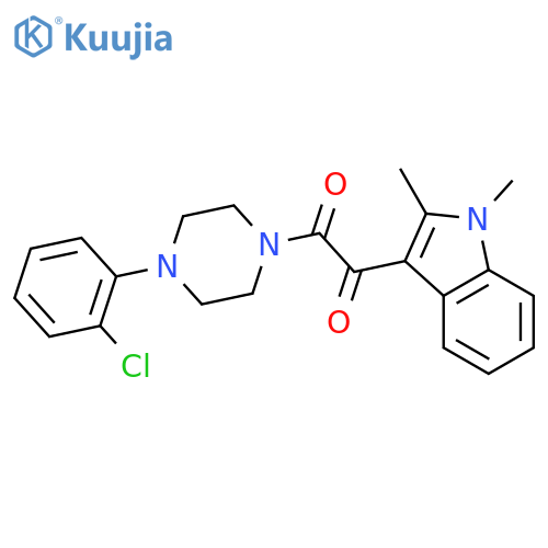 1-4-(2-chlorophenyl)piperazin-1-yl-2-(1,2-dimethyl-1H-indol-3-yl)ethane-1,2-dione structure