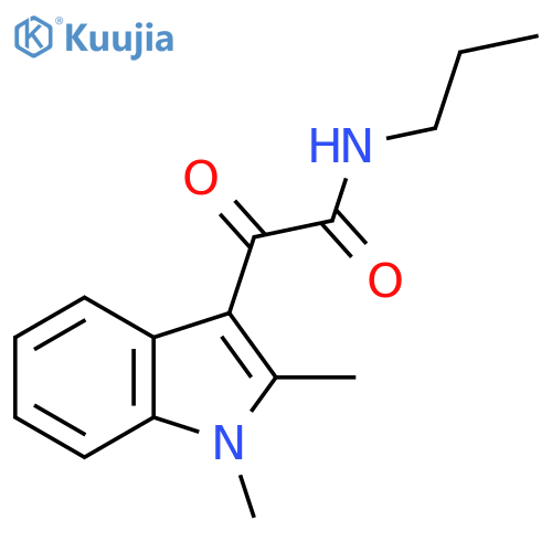 2-(1,2-dimethyl-1H-indol-3-yl)-2-oxo-N-propylacetamide structure